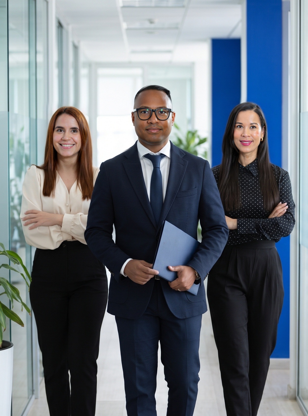 Deyvis Tejada, Jennifer Barrajón y Ela Hernández, del equipo de TH Asesores